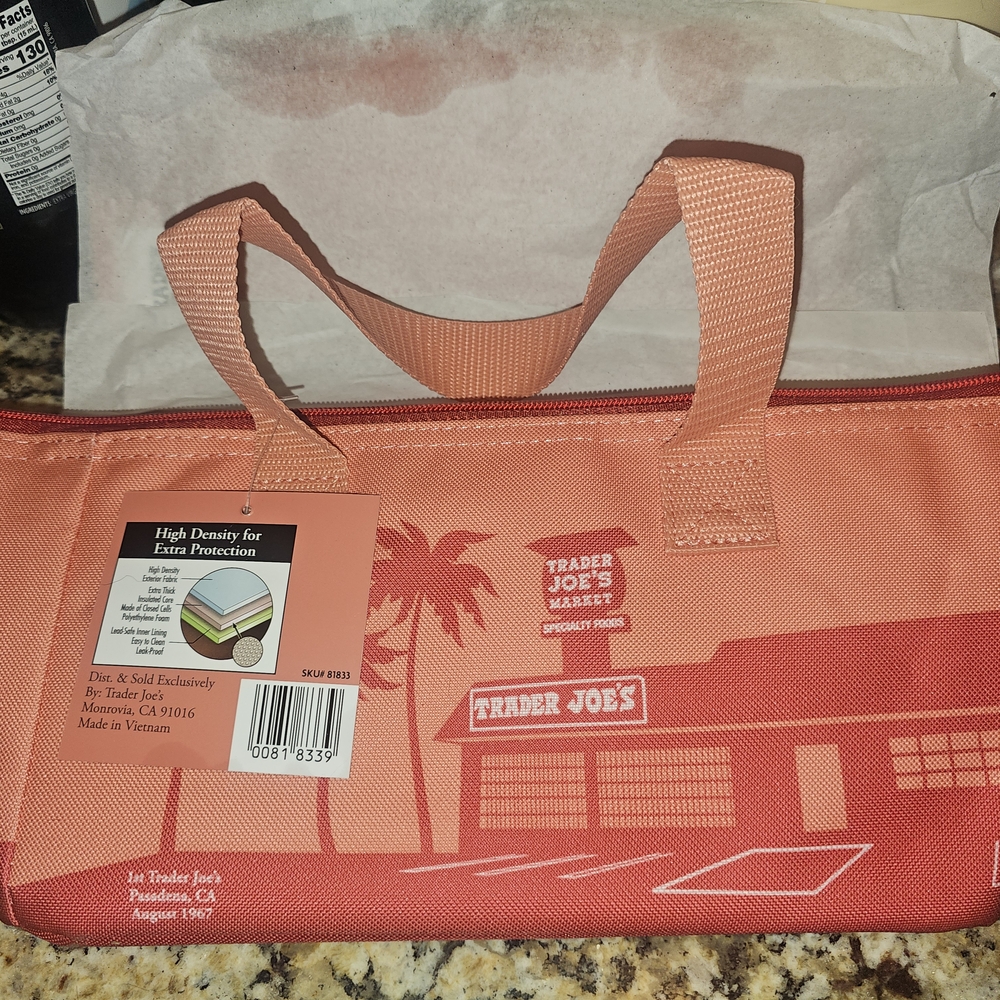 Trader Joe's Red and Orange Insulated Bag
